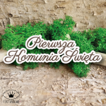 Tekturka napis- PIERWSZA KOMUNIA ŚWIĘTA