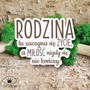 Tekturka napis- RODZINA, tu zaczyna się…