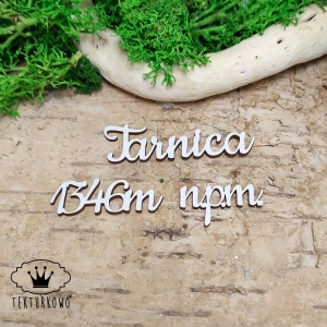 Tekturka napis - TARNICA, KORONA GÓR POLSKI, 3 elementy