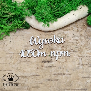 Tekturka napis - WYSOKA, KORONA GÓR POLSKI, 3 elementy