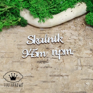 Tekturka napis - SKALNIK, KORONA GÓR POLSKI, 3 elementy