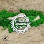 Tekturka - KOMUNIA, PIERWSZA KOMUNIA ŚWIĘTA, RAMKA, WIANEK, W OZDOBNYM KOLE