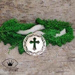 Napis „ IHS / Hostia” – Pleksi Lustrzana (Złoto/Srebro)