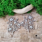 Tekturka - kwiaty, gałązki, kompozycja kwiatowa