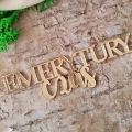 Złoty napis z pleksi lustrzanej „Emerytury Czas”, 90x26 mm – Tekturkowo