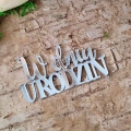 Srebrny napis z pleksi „W Dniu Urodzin”, 59x31 mm – Tekturkowo.webp