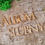 Napis „Album / Ślubny” – Pleksi Lustrzana (Złoto/Srebro)