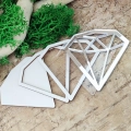 srebrny shaker pleksi diament scrapbooking