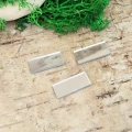 prostokaty pleksi srebrne 3 elementy 24x10 mm