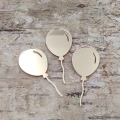 pleksi balonik okrągły złoty 24x50 mm – zestaw 3 szt – lustrzana ozdoba